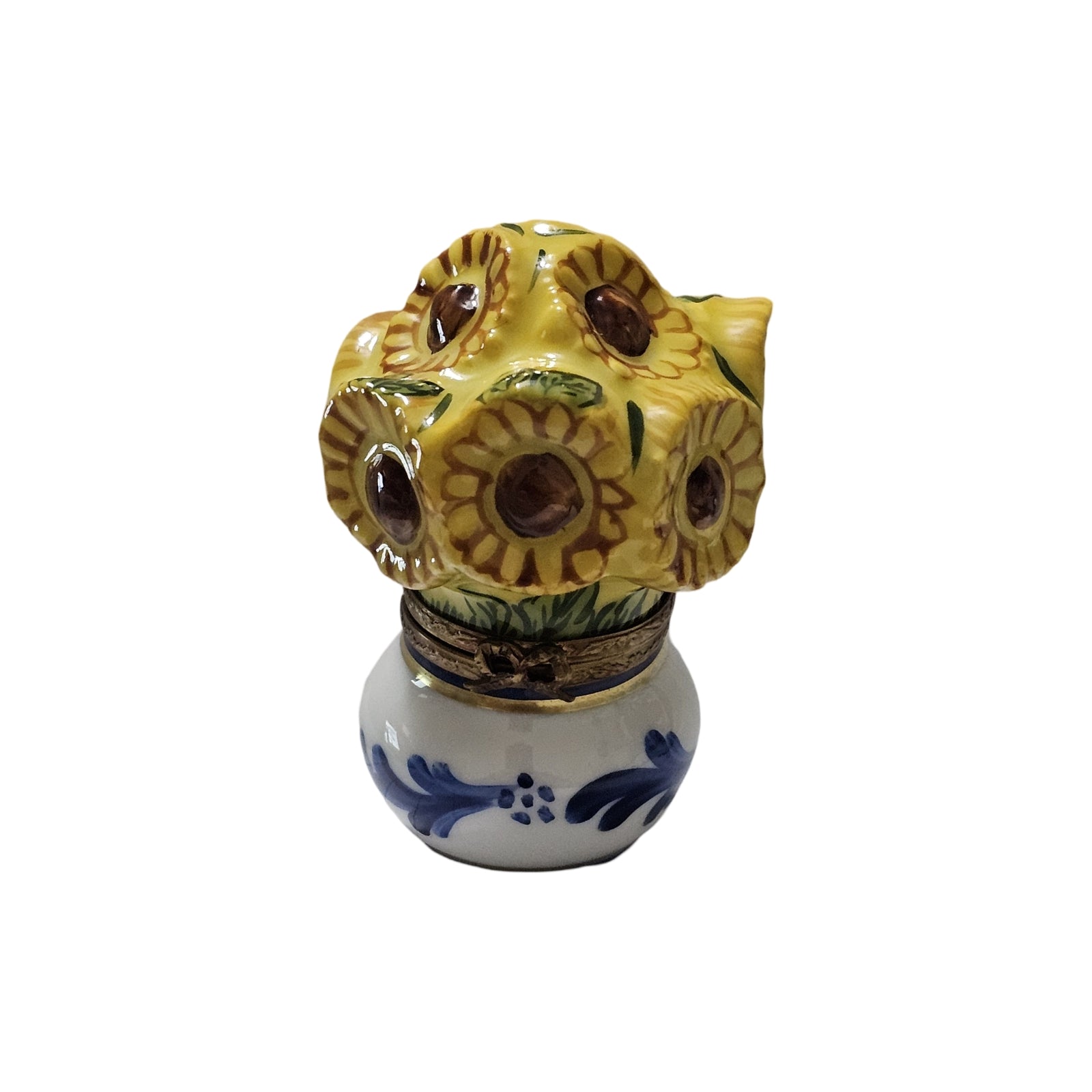 Sunflower Charm Limoges Box Porcelain Limoges Flowers garden French Trinket Box