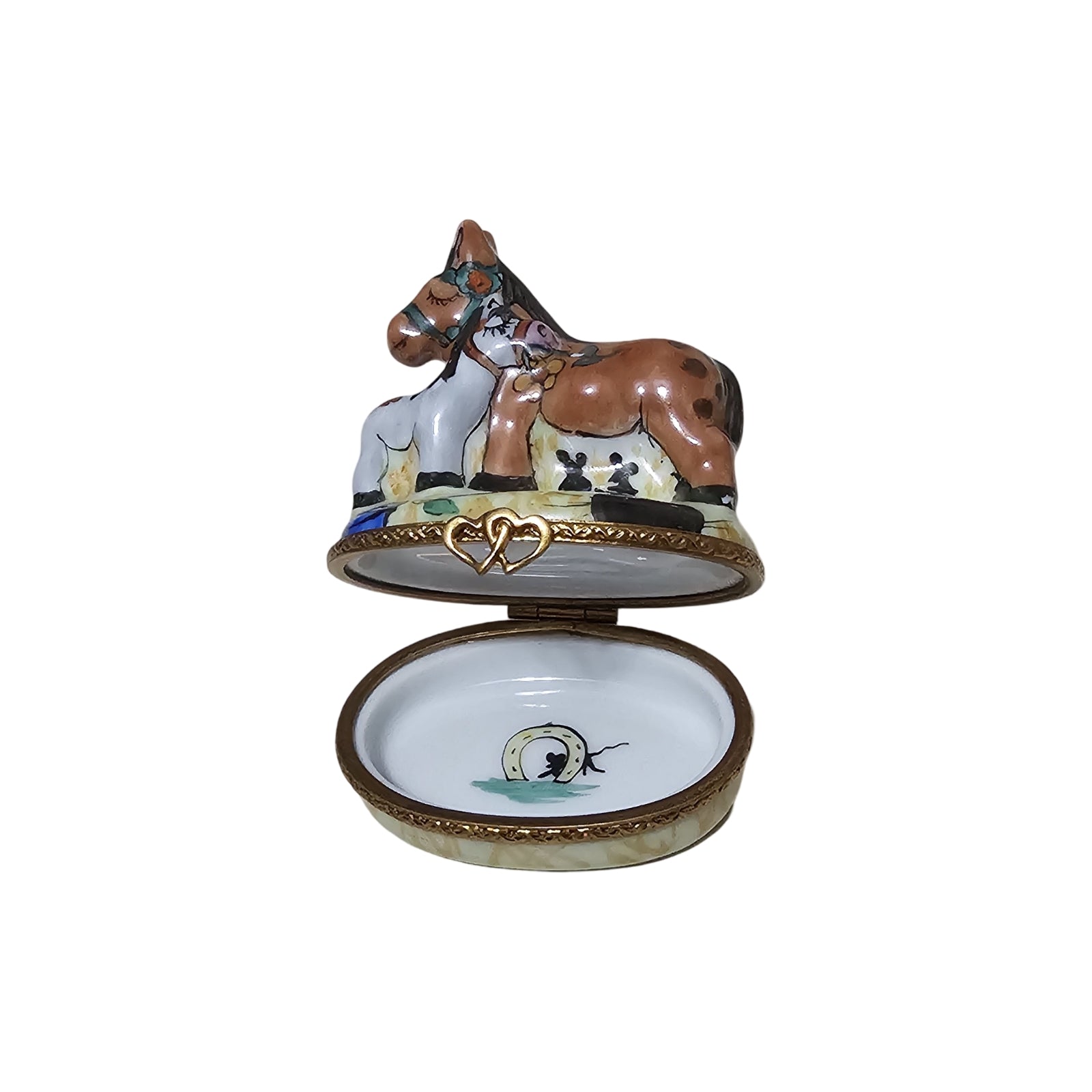 Whimsical Donkey Limoges Box Porcelain Limoges farm animal horse French Trinket Box
