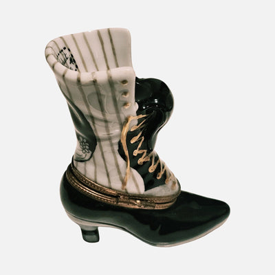 Pin Striped Victorian Boot