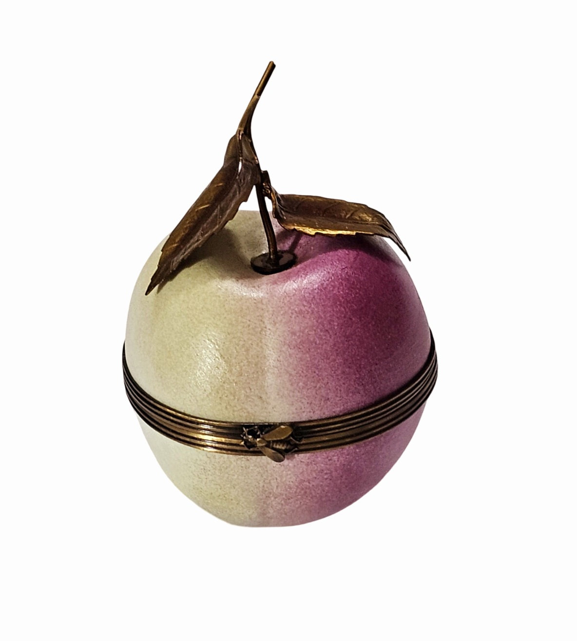 White Cherry Limoges Box Delight Porcelain Limoges fruit French Trinket Box