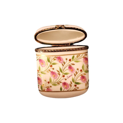 Pink Floral Limoges Box Elegance Porcelain Limoges traditional French Trinket Box