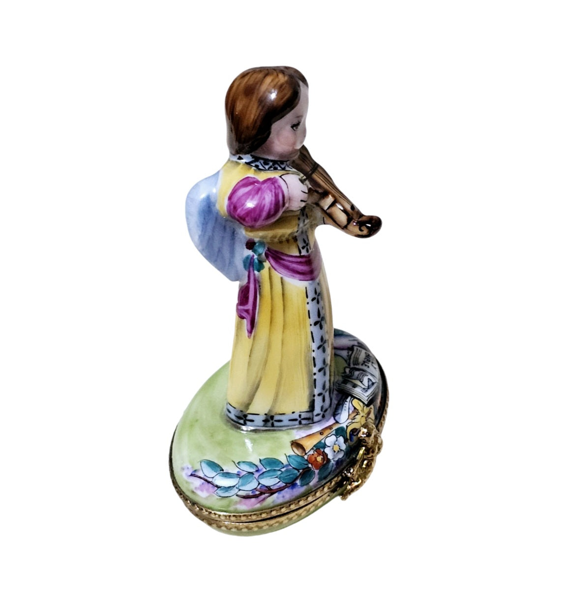 Angel Serenade Violin Limoges Box Porcelain Limoges Angel Christian French Trinket Box