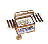 Barbecue Grill Artistry Box Porcelain Limoges Food summer Beach French Trinket Box