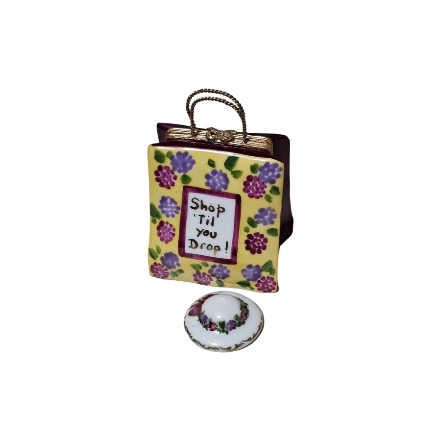 Charming Shopping Bag Limoges Box Porcelain Limoges Bag purse women French Trinket Box