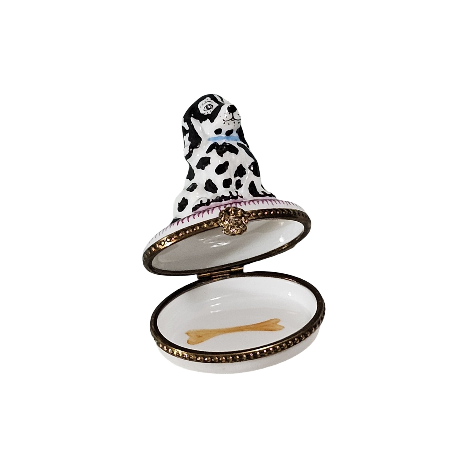 Dalmatian Dog Limoges Box Delight Porcelain Limoges dog French Trinket Box