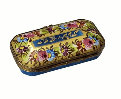 Floral Elegance Limoges Box Porcelain Limoges traditional French Trinket Box
