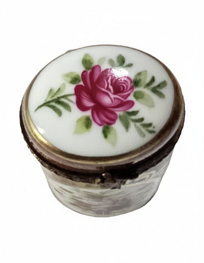 Long Cyndrical Brown Limoges Box