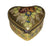 Gold Floral Heart Treasure Box Porcelain Limoges Heart French Trinket Box