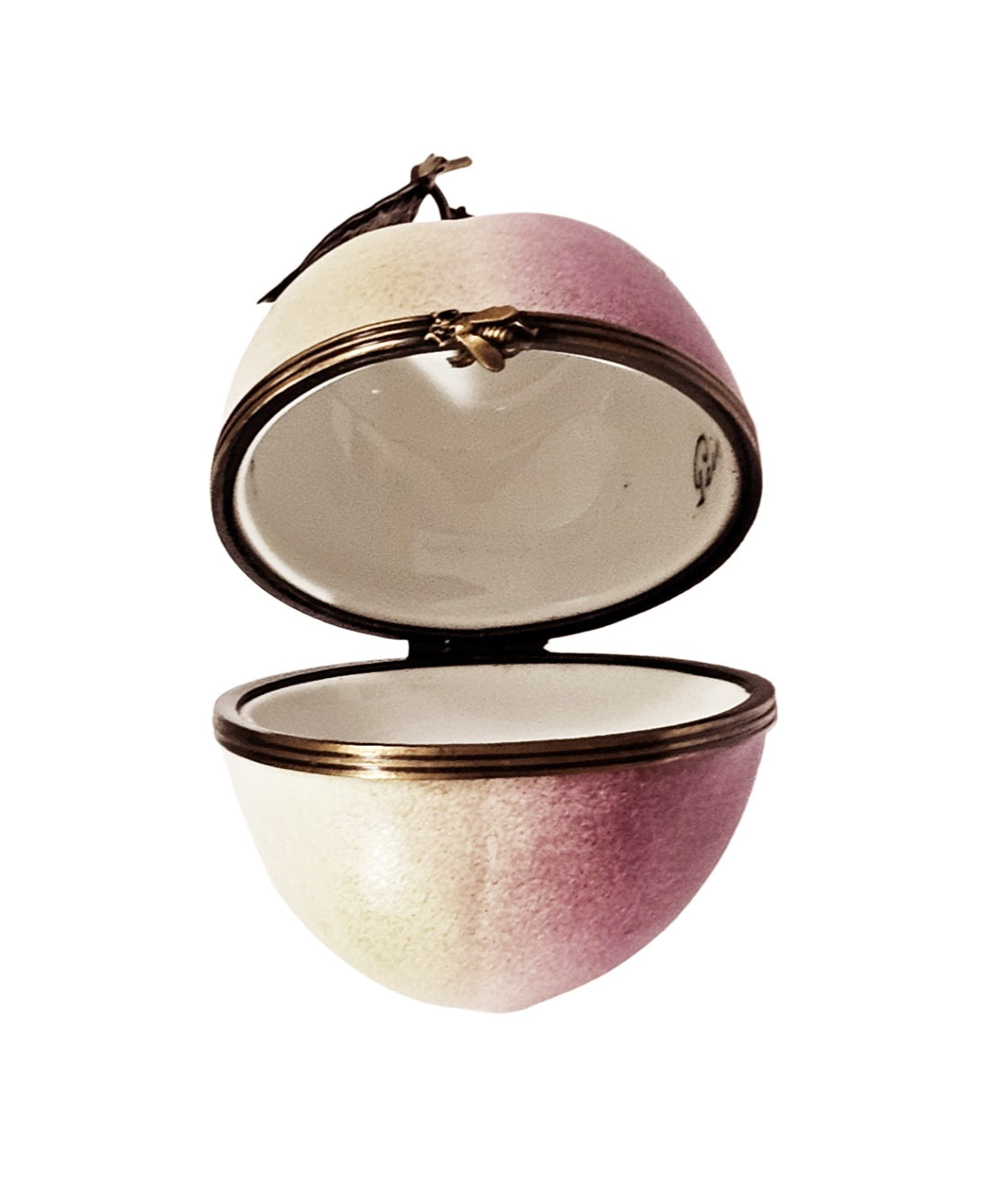 White Cherry Limoges Box Delight Porcelain Limoges fruit French Trinket Box