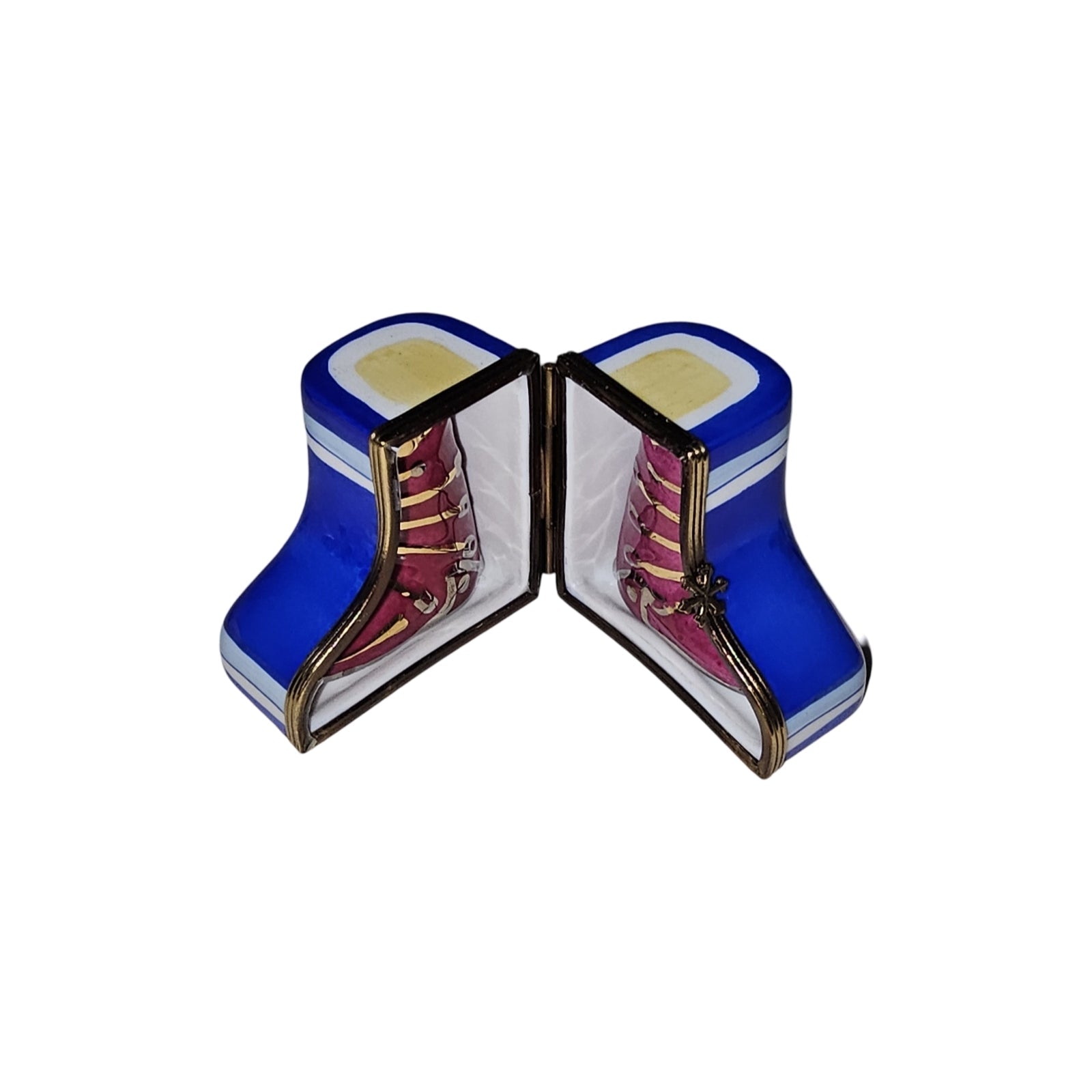 Ski Boots Limoges Box Collectible Porcelain Limoges Sports French Trinket Box