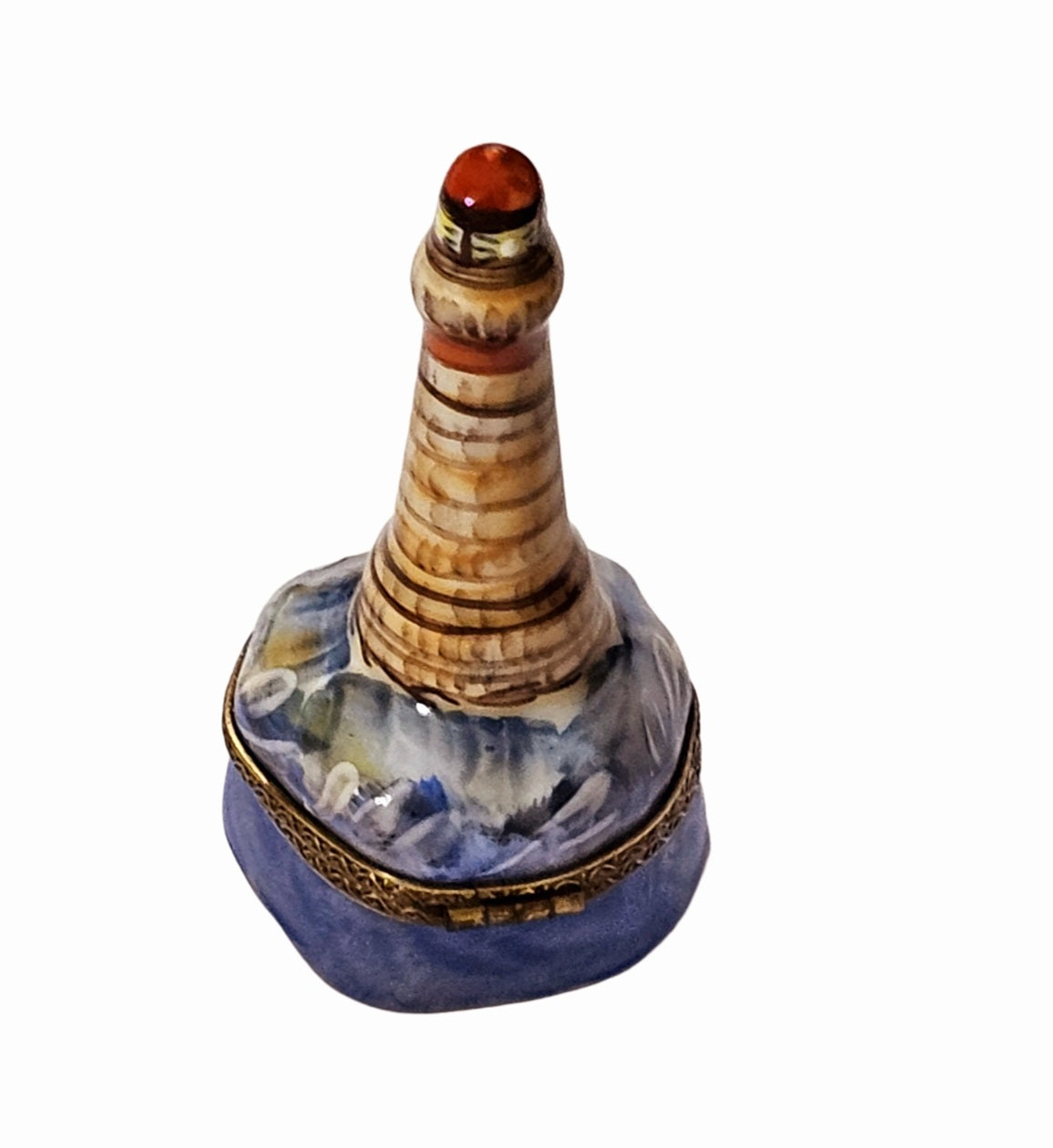 Coastal Lighthouse Limoges Box Porcelain Limoges travel beach French Trinket Box