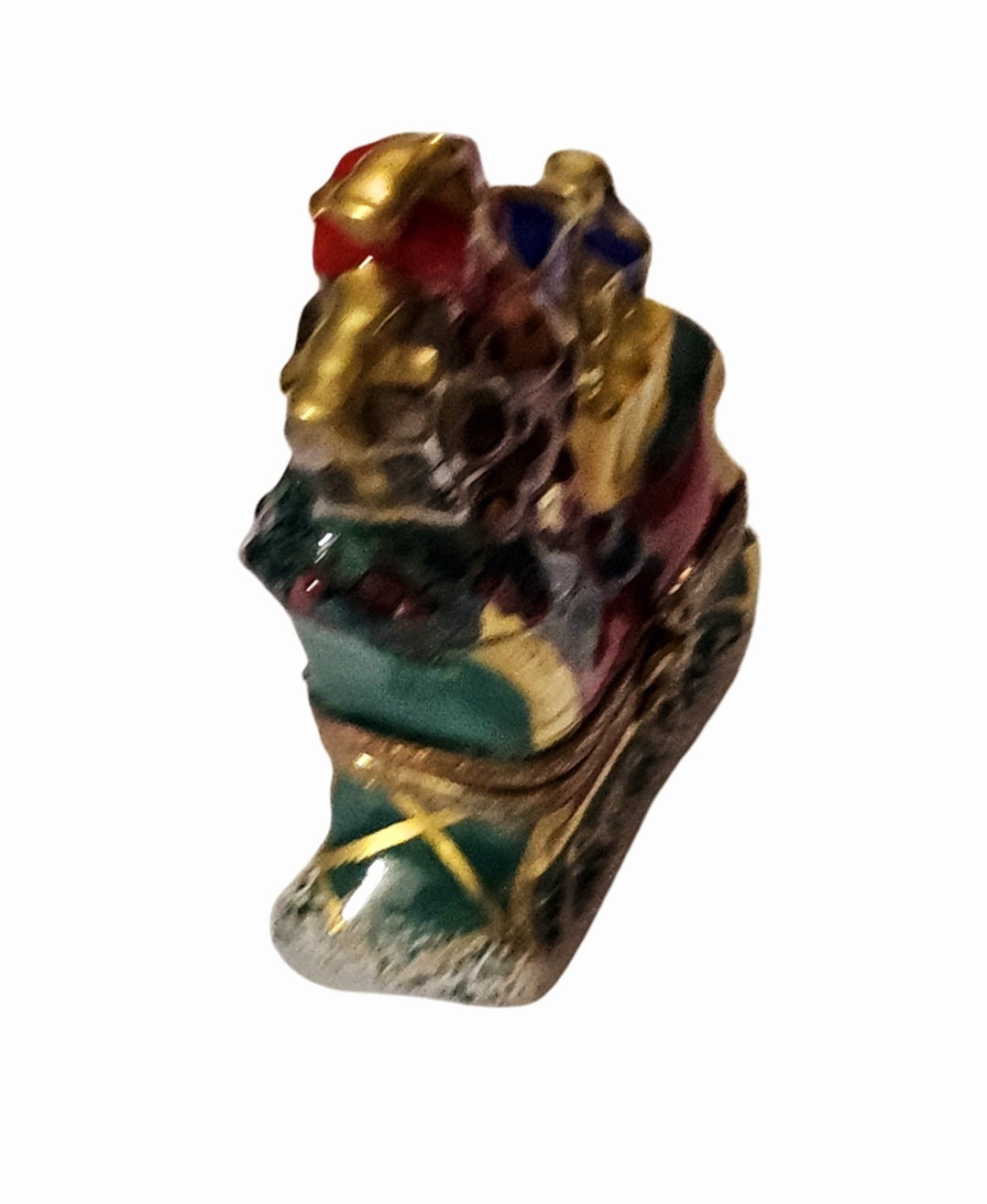 Santa's Magical Sleigh Box Porcelain Limoges christmas French Trinket Box