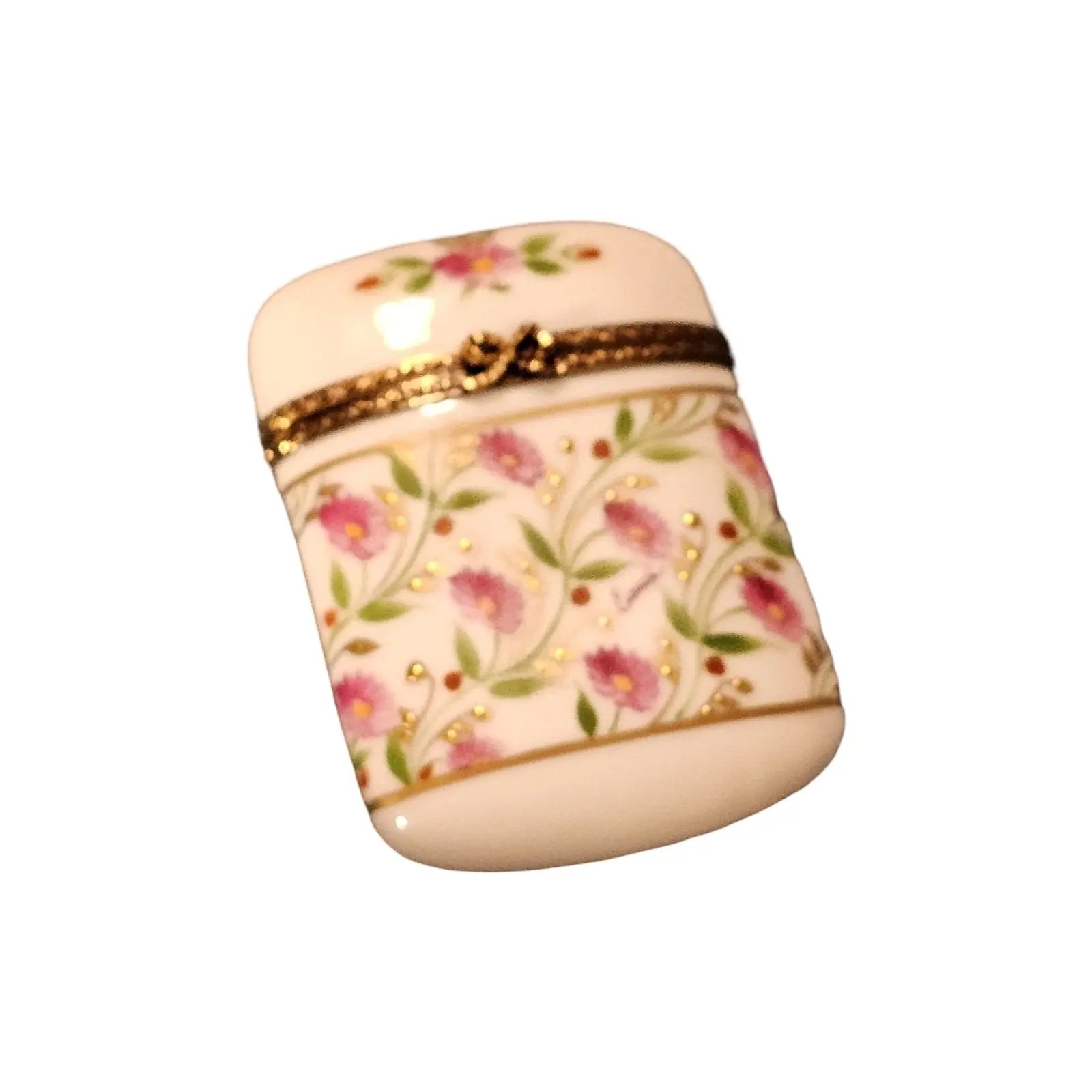 Pink Floral Limoges Box Elegance Porcelain Limoges traditional French Trinket Box