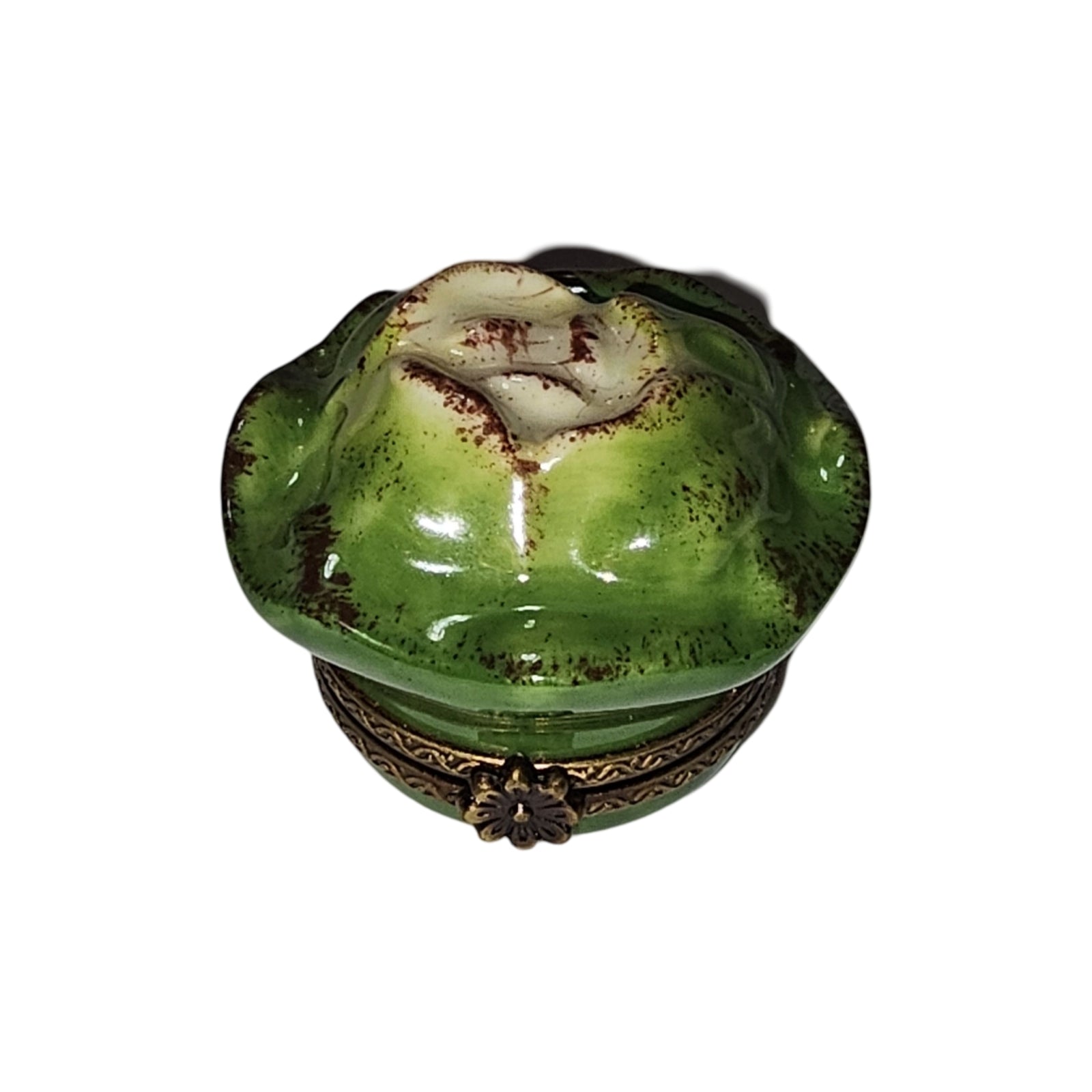 Elegant Lettuce Limoges Box Porcelain Limoges Fruit vegetables French Trinket Box