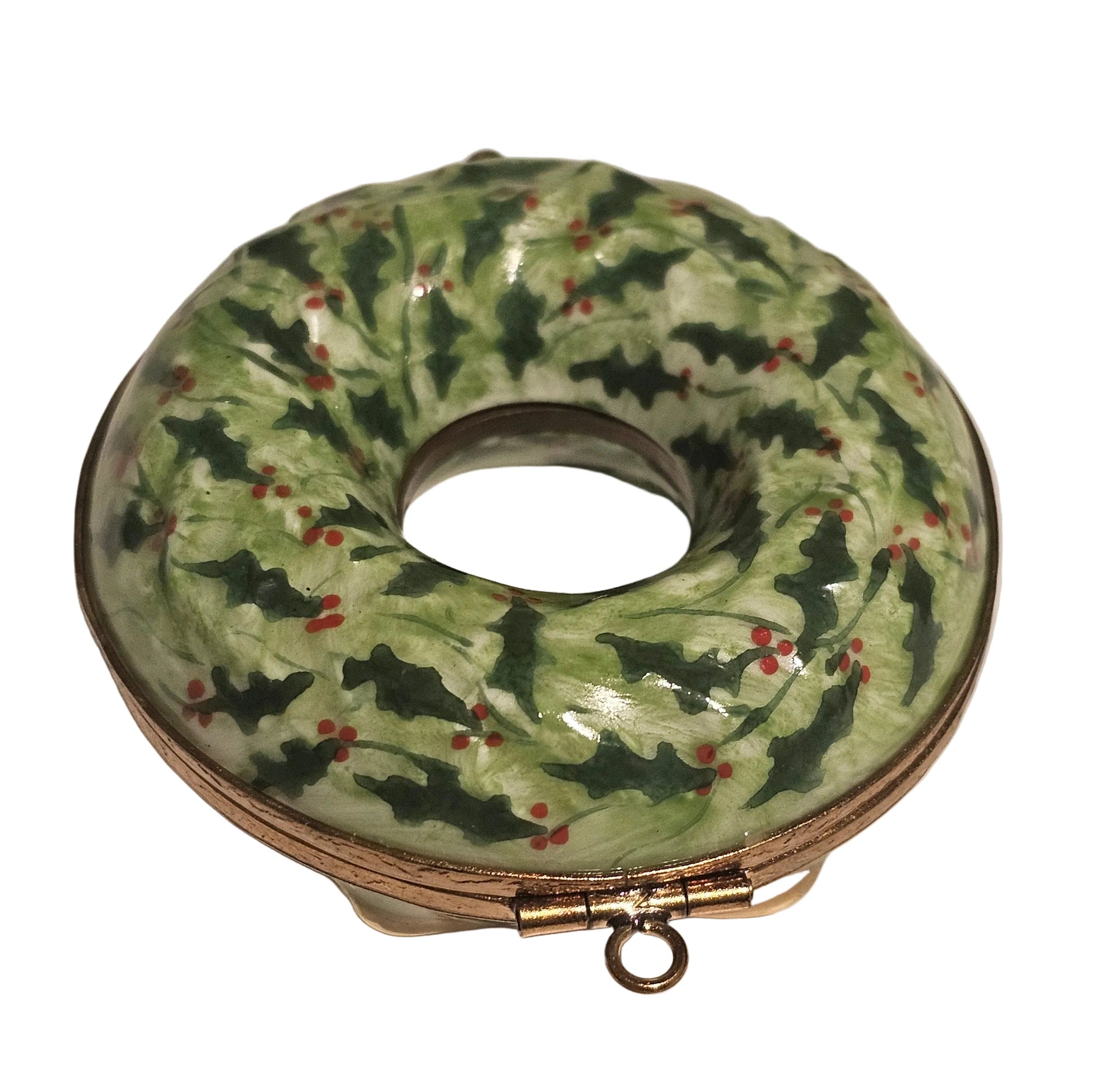 Pine Wreath Limoges Box for Home