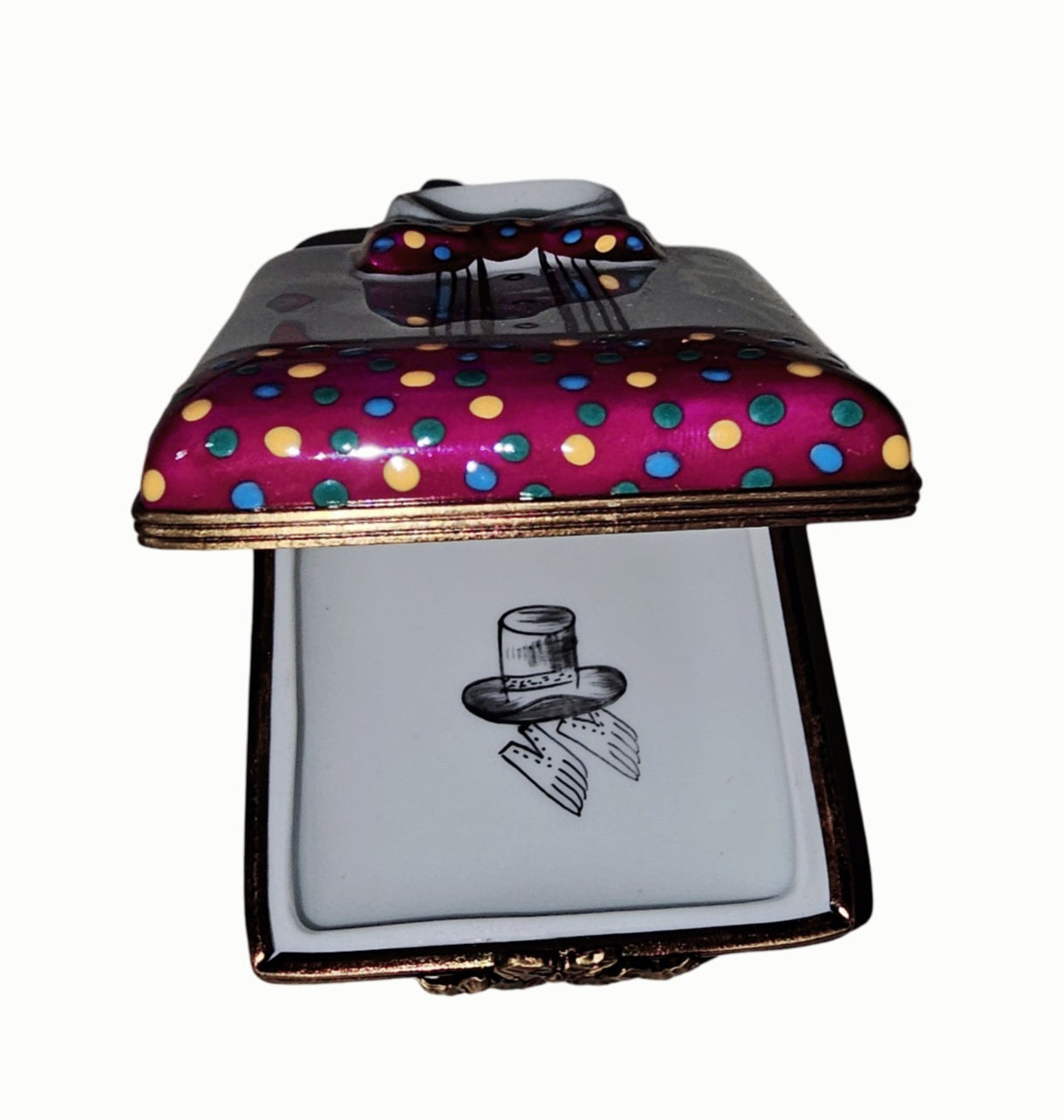 Tuxedo Shirt Limoges Box Delight Porcelain Limoges Wedding special home occasions French Trinket Box