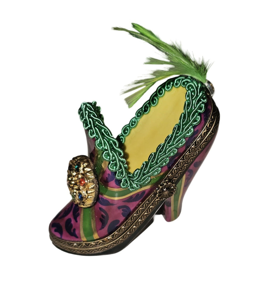 Pink Elegance Shoe Box Porcelain Limoges Shoe shoes French Trinket Box