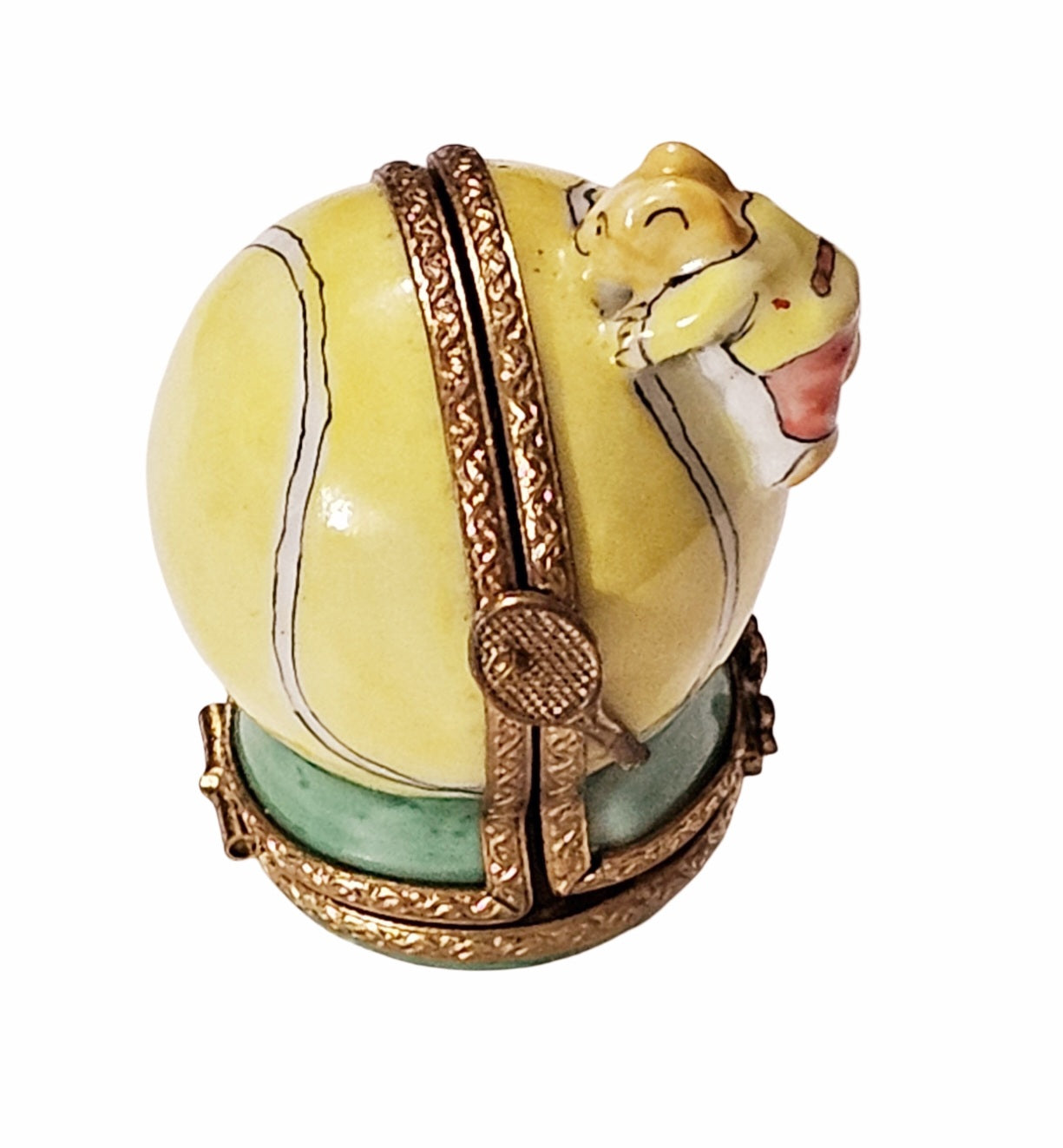 Mice Playing Tennis Limoges Box Porcelain Limoges mouse sports French Trinket Box