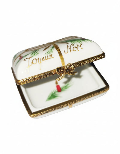 Joyeuse Noel Gold Bow Christmas Rectangle