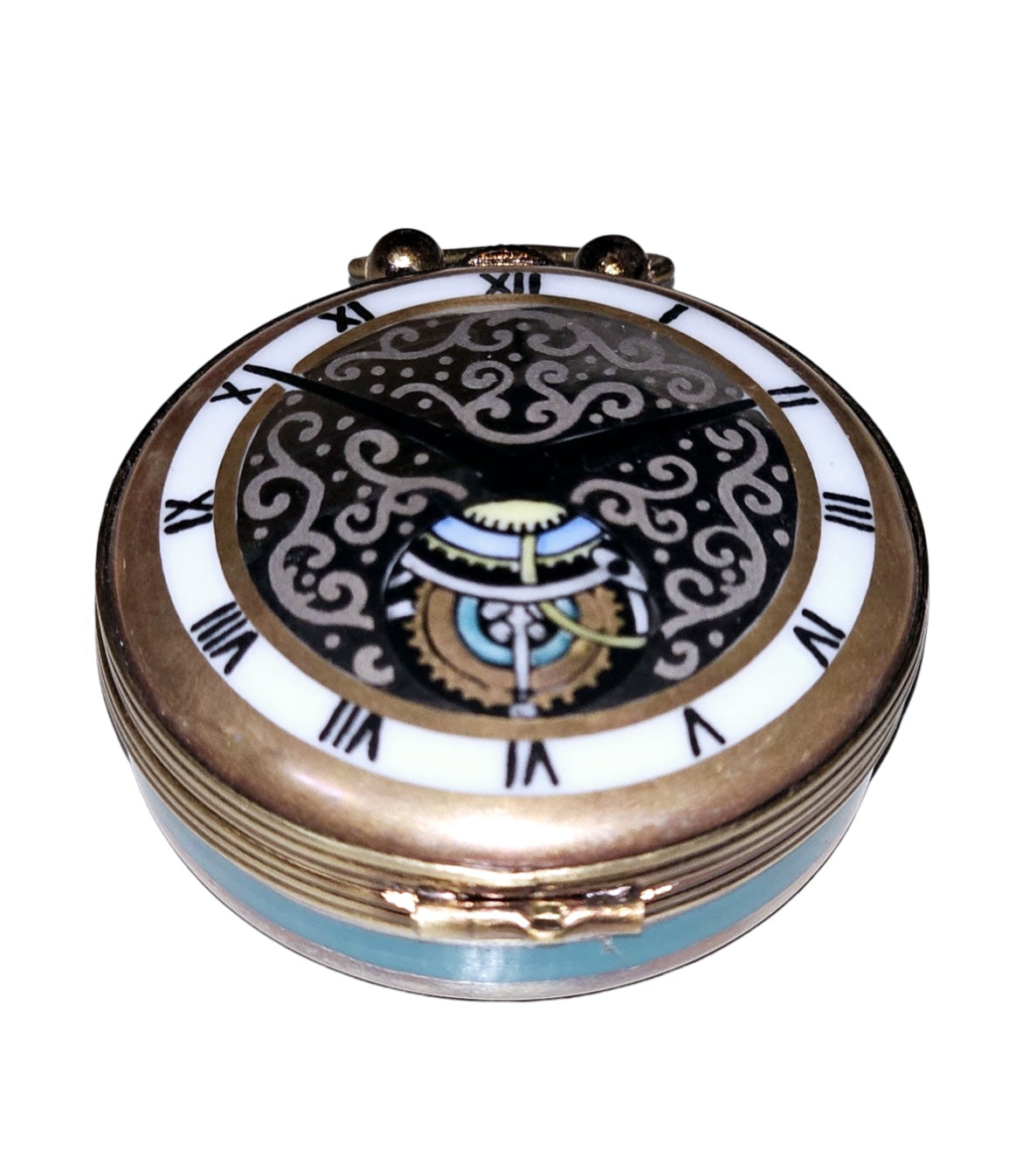Limoges Pocket Watch Elegance Porcelain Limoges Furniture home fashion French Trinket Box