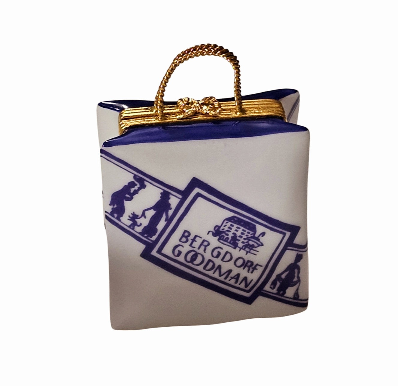 Bergdorf Goodman Limoges Luxury Box Porcelain Limoges purse travel French Trinket Box