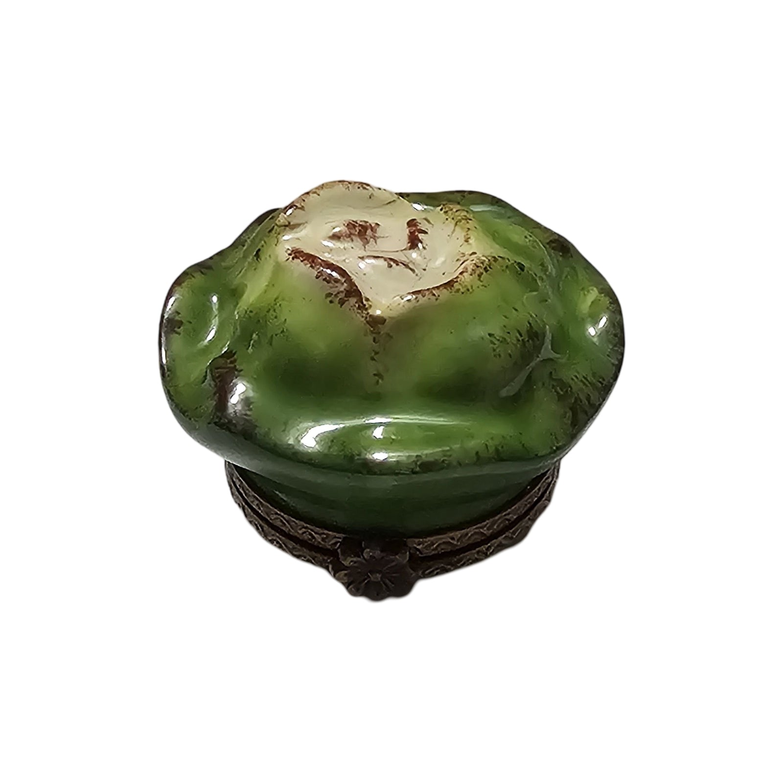 Elegant Lettuce Limoges Box Porcelain Limoges Fruit vegetables French Trinket Box