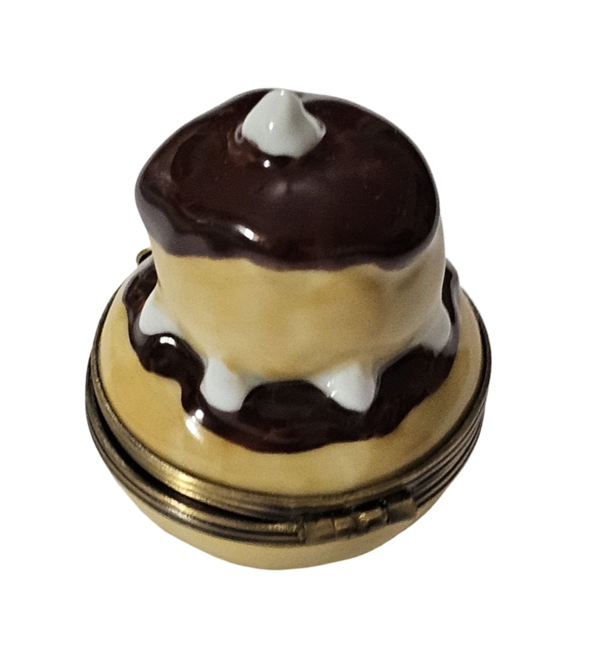 Cream Puff Limoges Trinket Box Porcelain Limoges Dessert French Trinket Box