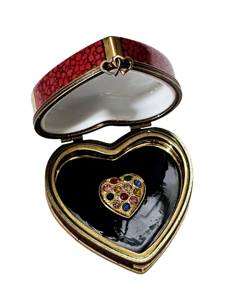 Je Taime Heart Treasure Box Porcelain Limoges heart valentine's day love French Trinket Box