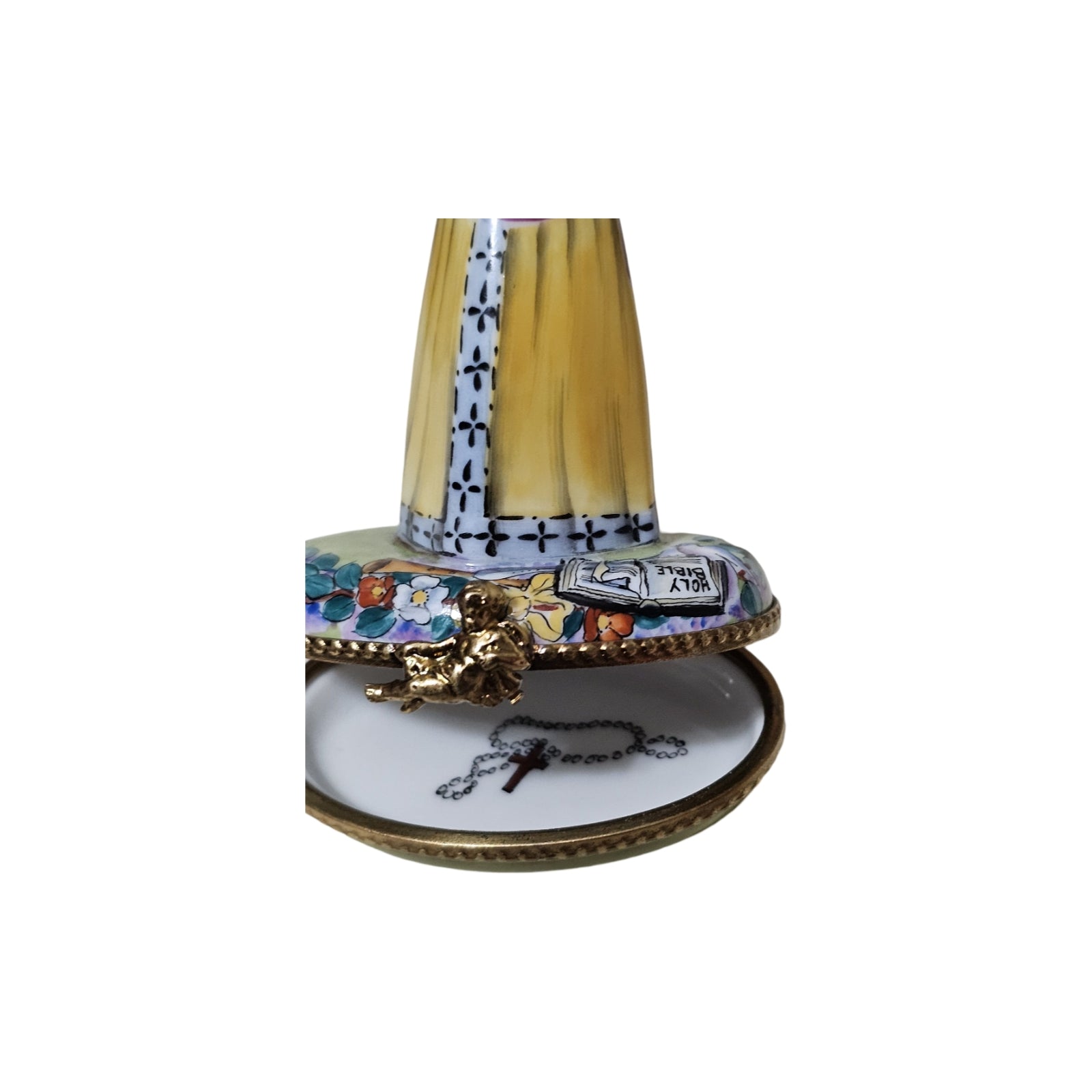 Angel Serenade Violin Limoges Box Porcelain Limoges Angel Christian French Trinket Box