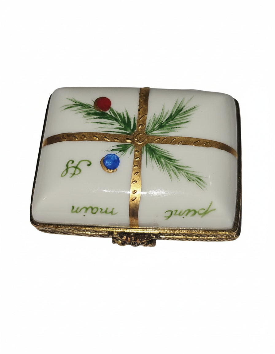 Joyeuse Noel Gold Bow Christmas Rectangle
