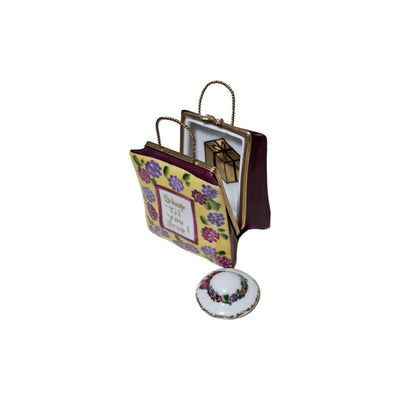 Charming Shopping Bag Limoges Box Porcelain Limoges Bag purse women French Trinket Box
