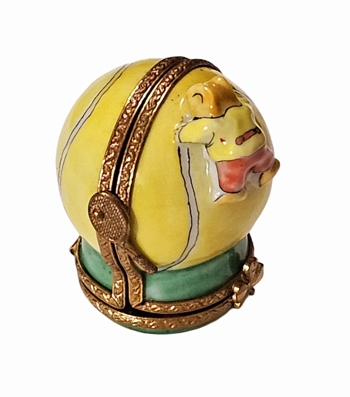 Mice Playing Tennis Limoges Box Porcelain Limoges mouse sports French Trinket Box