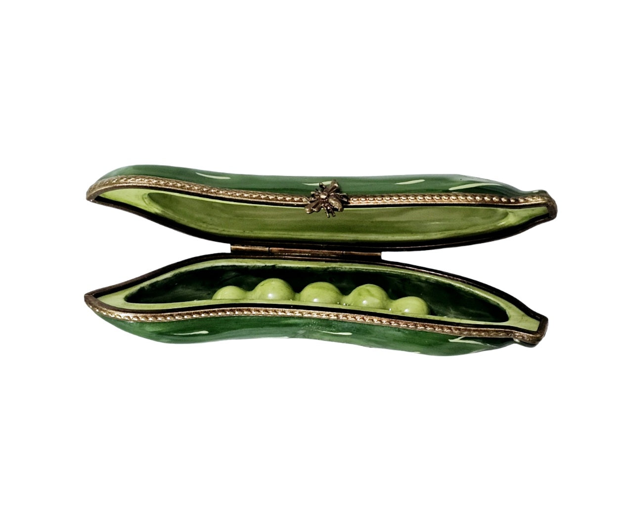 Peas in a Pod Limoges Box Porcelain Limoges vegetable French Trinket Box