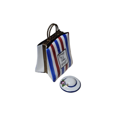 Chic Shopping Bag Limoges Box Porcelain Limoges Bag purse fashion French Trinket Box