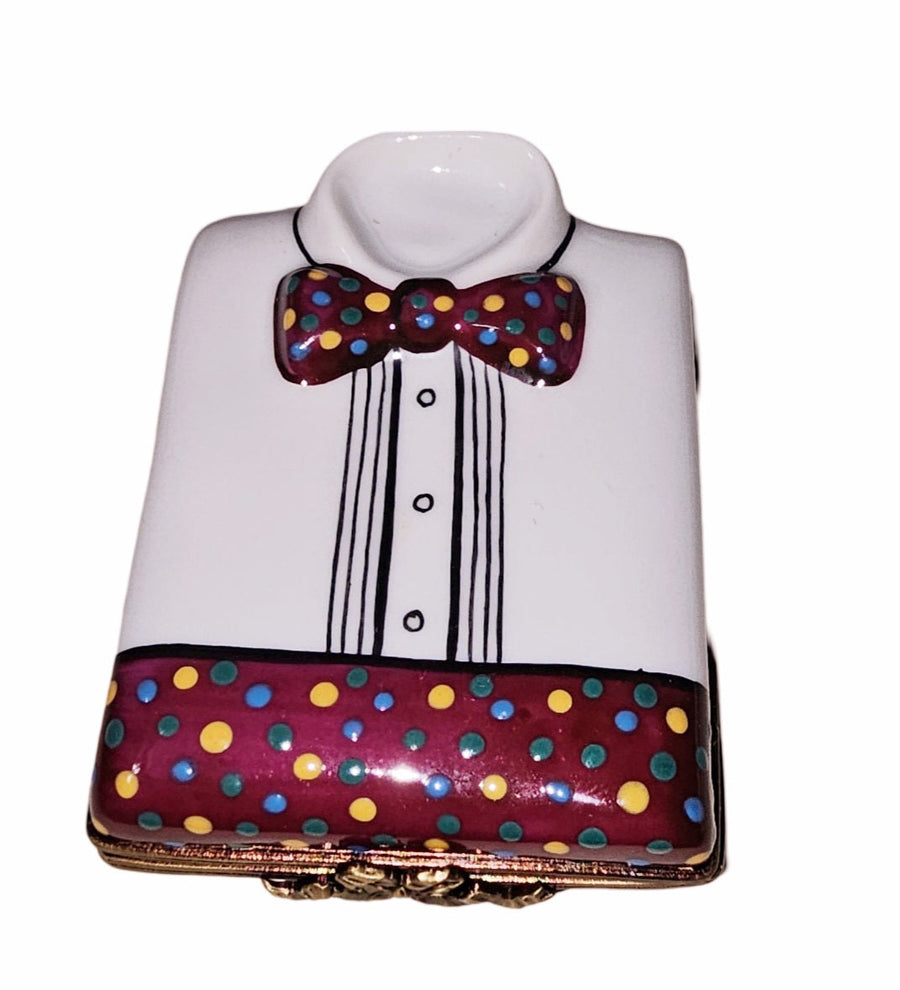 Tuxedo Shirt Limoges Box Delight Porcelain Limoges Wedding special home occasions French Trinket Box
