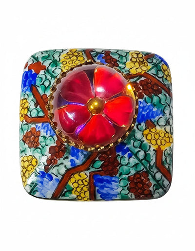 Colorful Square Hourglass Shaped Box