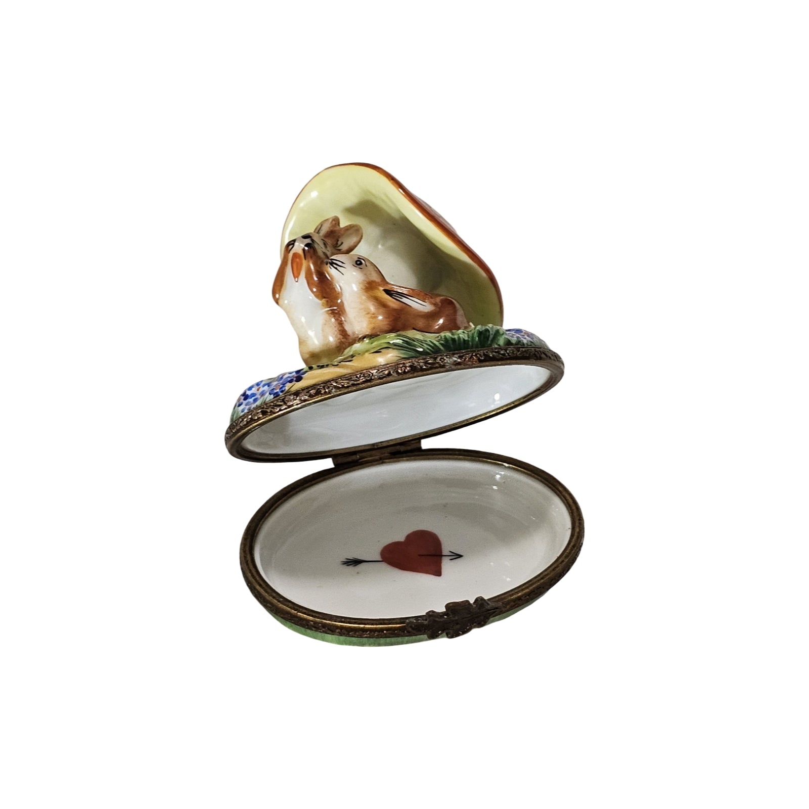 Charming Yellow Hat Limoges Box Porcelain Limoges hat French Trinket Box