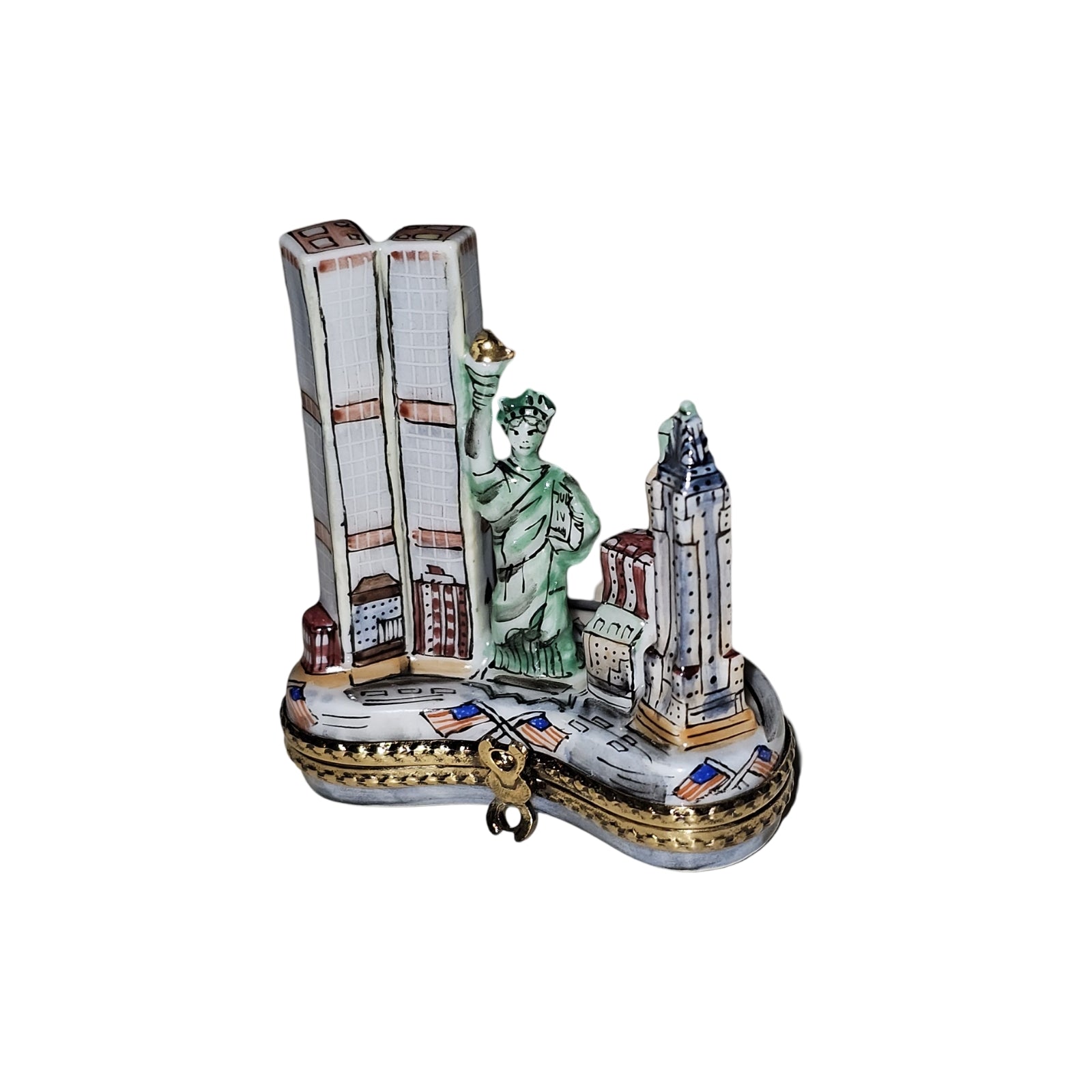 Old New York City Skyline Limoges Box Porcelain Limoges Monument travel united French Trinket Box