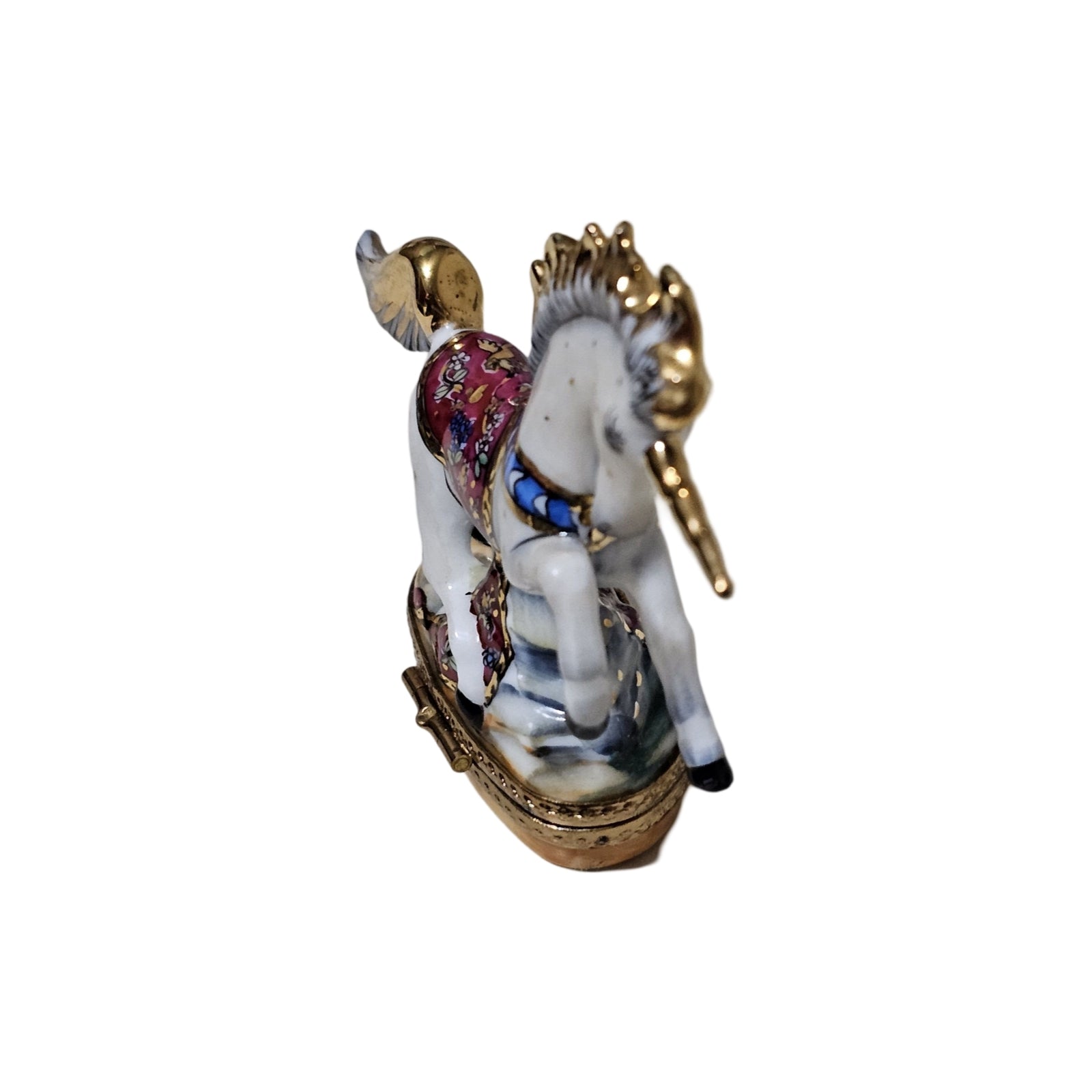 Magical White Unicorn Limoges Box Porcelain Limoges Myth fairy baby art French Trinket Box