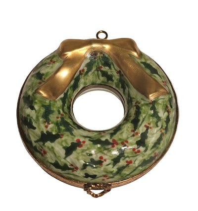 Pine Wreath Limoges Box for Home