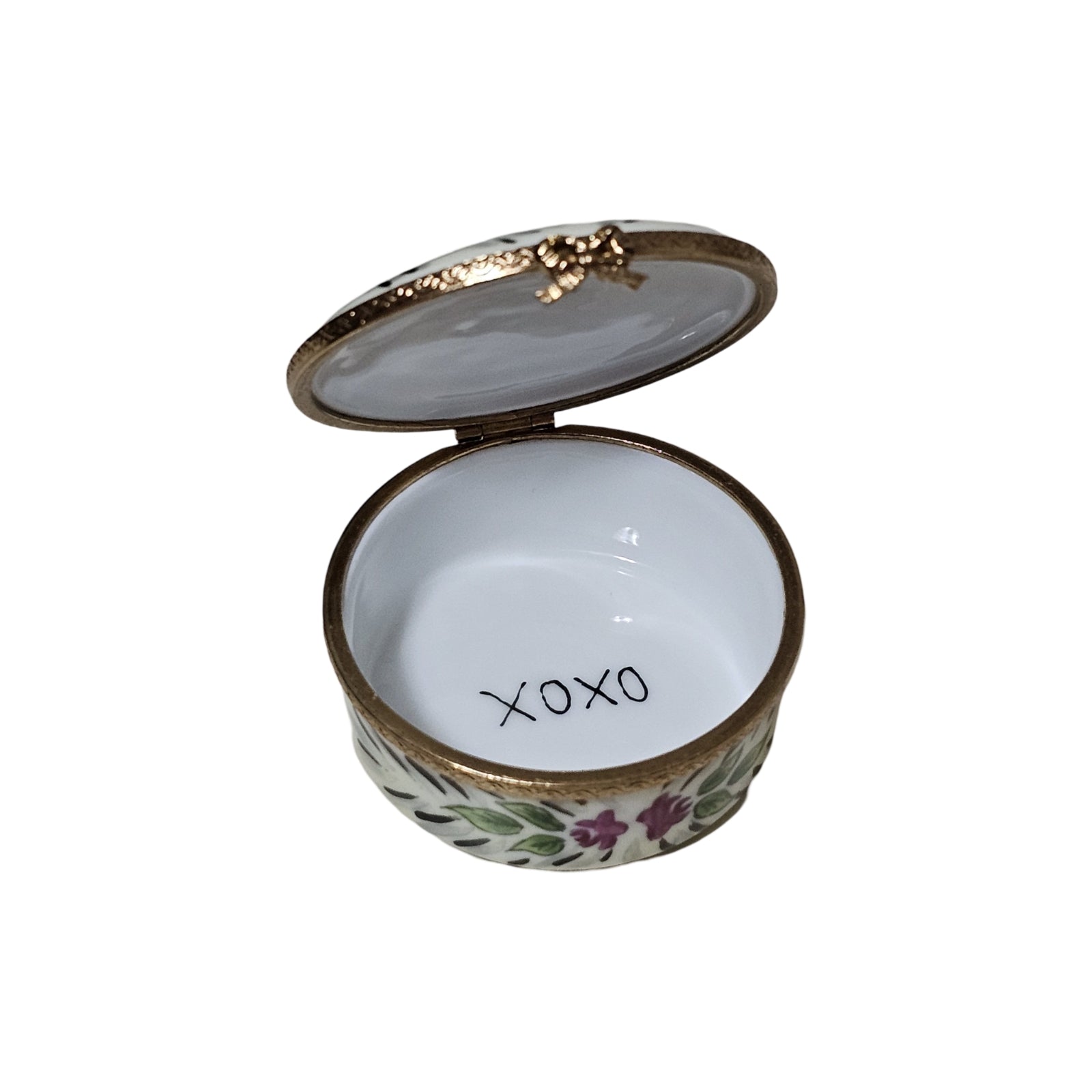 With Love Floral Limoges Box Porcelain Limoges traditional French Trinket Box