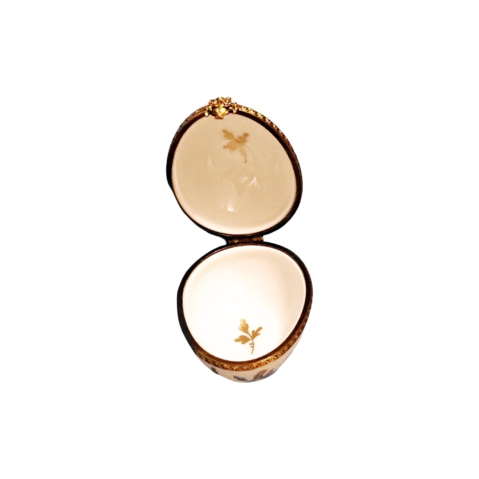 Floral Elegance Limoges Box Porcelain Limoges Egg French Trinket Box