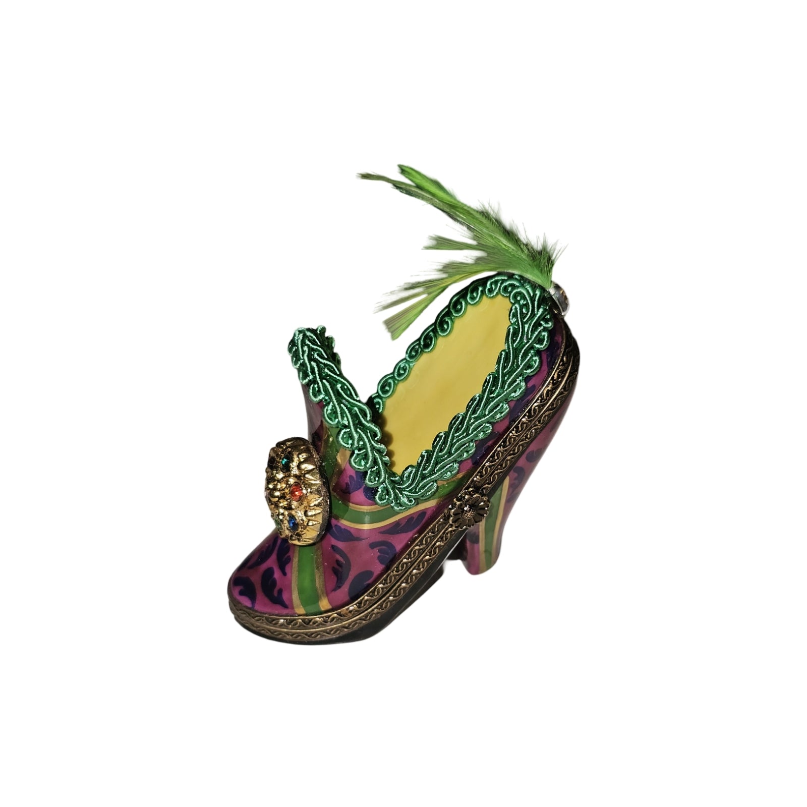 Pink Elegance Shoe Box Porcelain Limoges Shoe shoes French Trinket Box