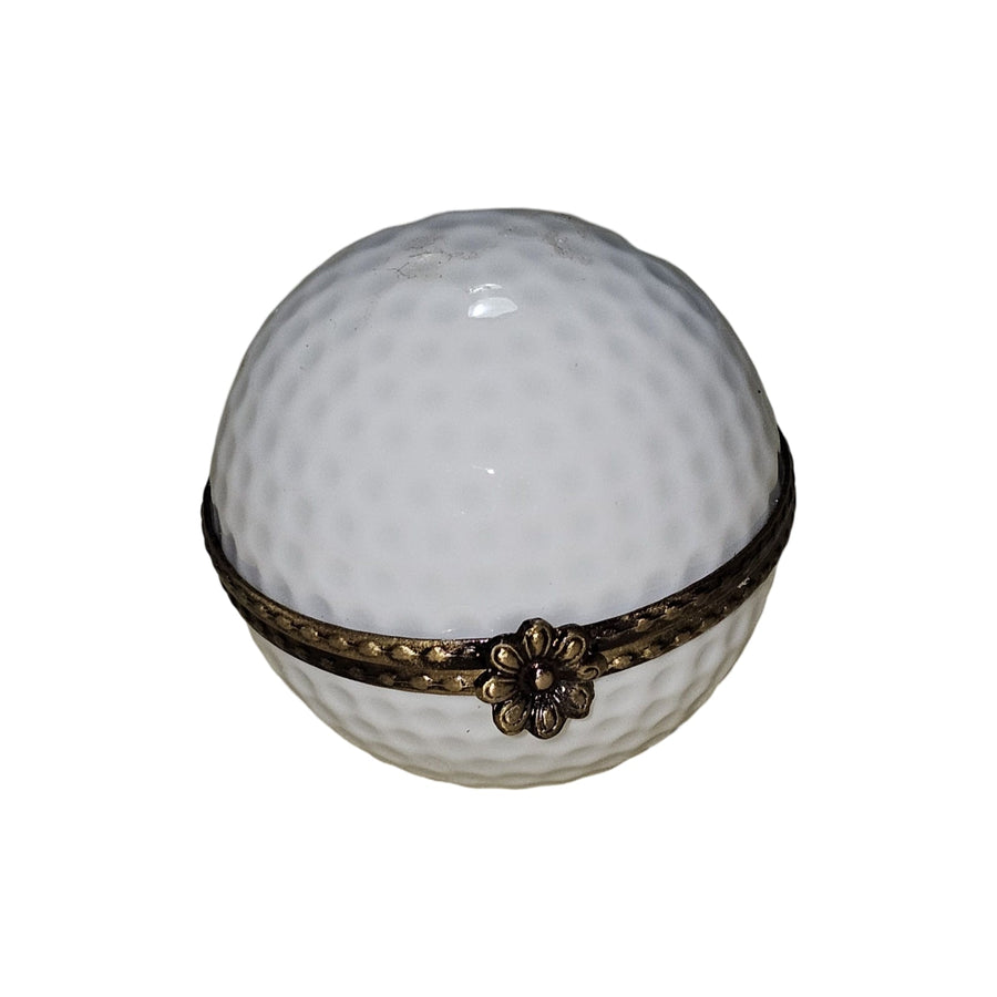 Luxury Golf Ball Keepsake Box Porcelain Limoges sports French Trinket Box