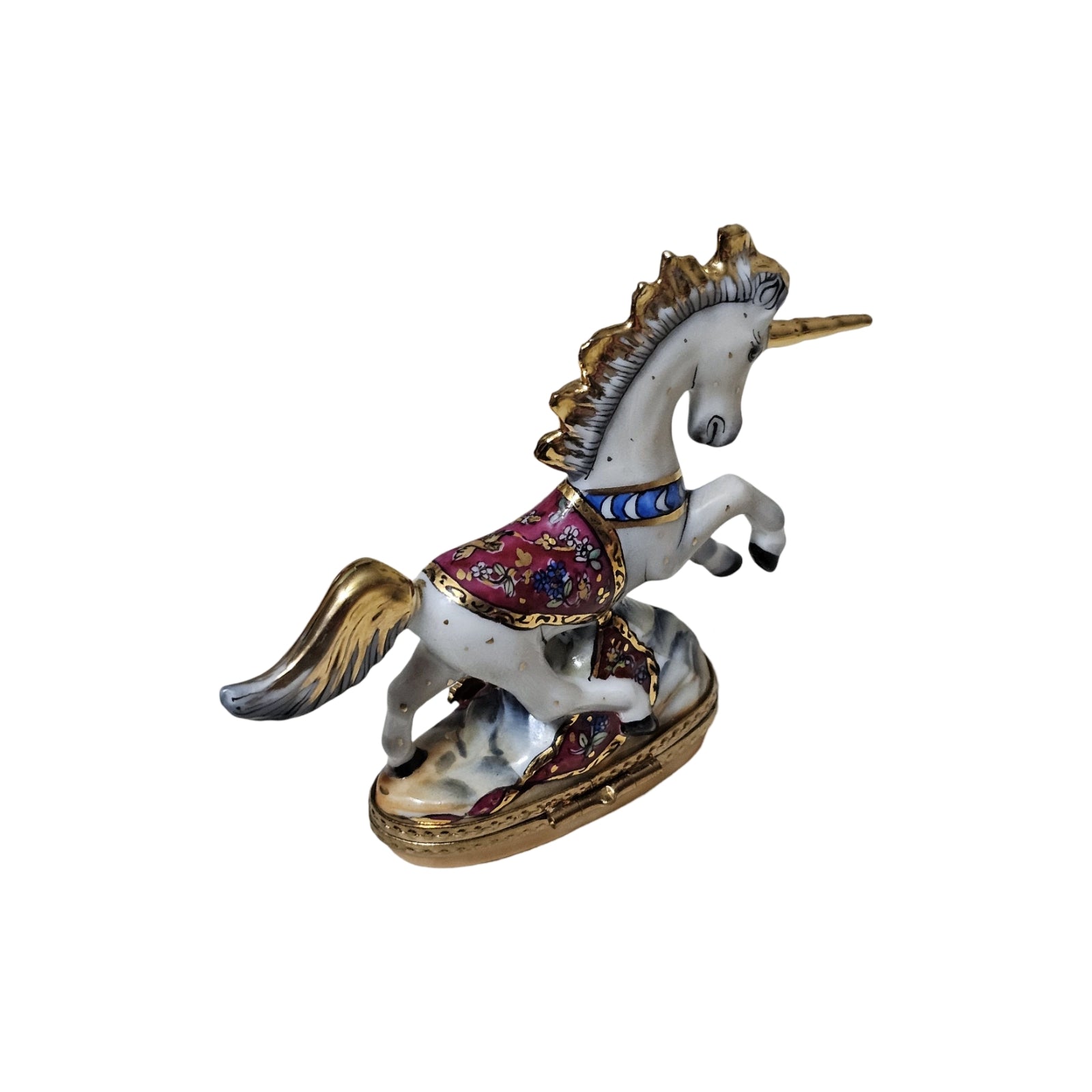 Magical White Unicorn Limoges Box Porcelain Limoges Myth fairy baby art French Trinket Box