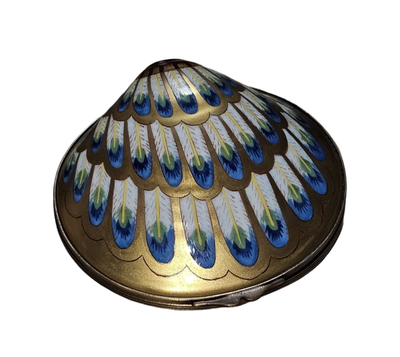 Luxe Limoges Oyster Box Porcelain Limoges Beach ocean fish French Trinket Box