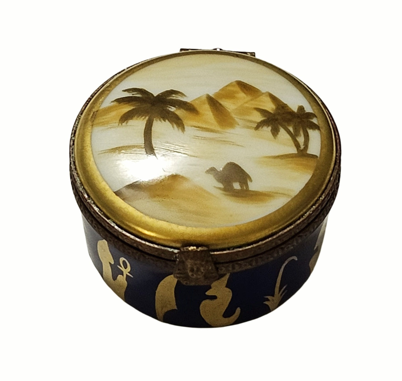 Egyptian Desert Dream Box Porcelain Limoges traditional travel French Trinket Box