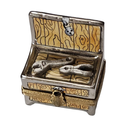 Tool Chest Elegance Box Porcelain Limoges professional French Trinket Box