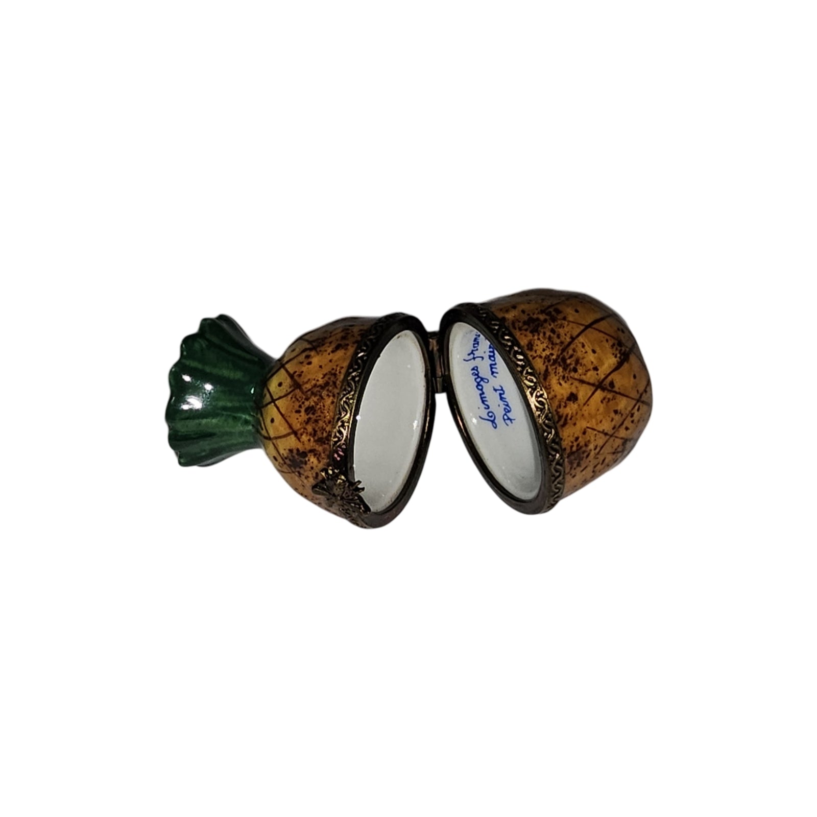 Exquisite Limoges Pineapple Box Porcelain Limoges Fruit vegetables French Trinket Box