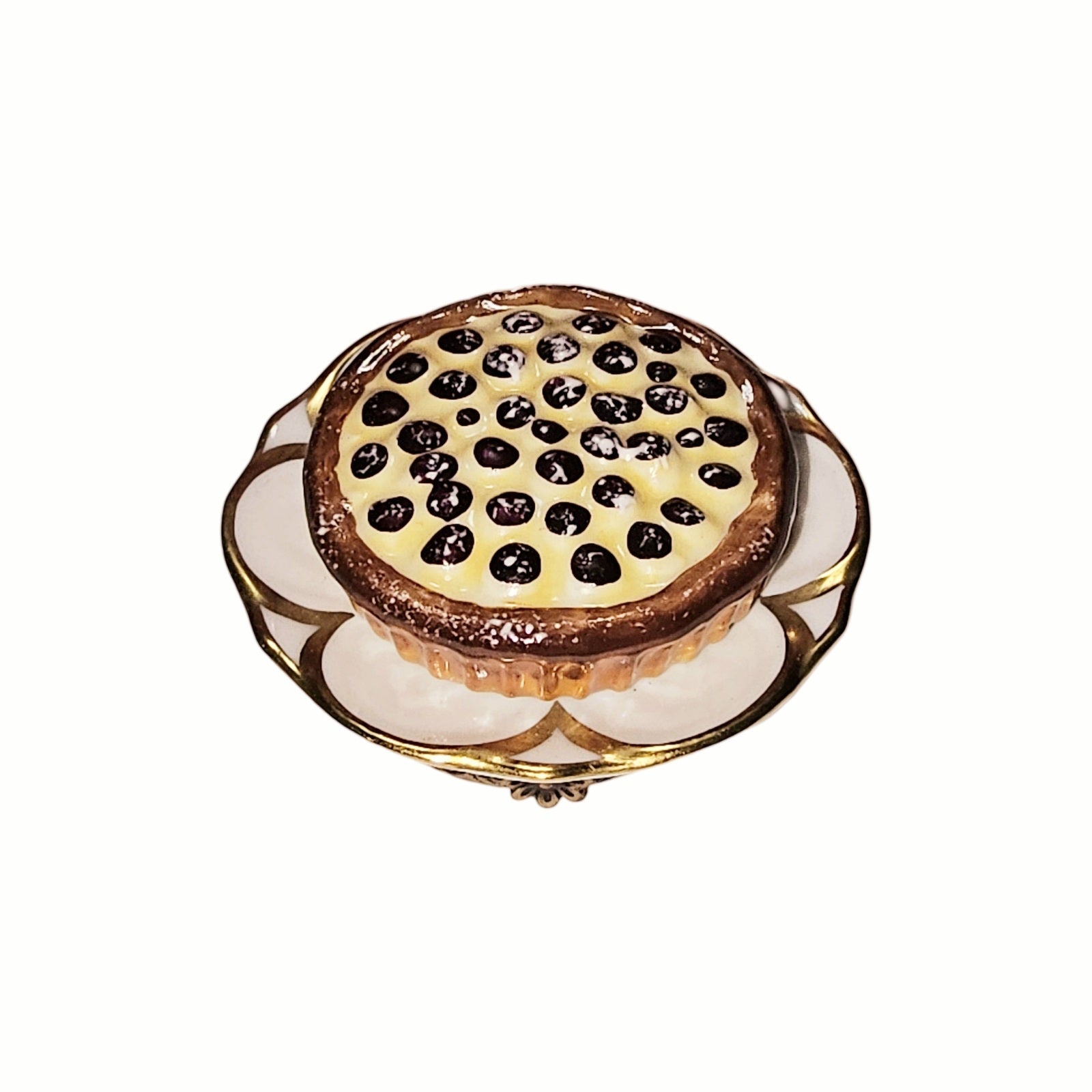 Prune Pie Elegance Limoges Box Porcelain Limoges Dessert French Trinket Box